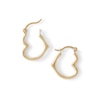 Thumbnail Image 1 of 13mm Open Heart Hoop Earrings in 10K Gold