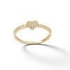 Thumbnail Image 0 of 10K Solid Gold CZ Pavé Heart Ring