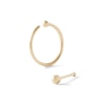 Thumbnail Image 0 of 14K Hollow and Solid Gold Hoop and Nose Stud Set - 20G 5/16"