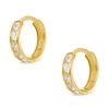 Thumbnail Image 0 of Child's 14K Solid Gold CZ Huggie Hoops