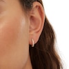Thumbnail Image 2 of Cubic Zirconia Huggie Hoop Earrings in 10K Solid Gold