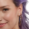 Thumbnail Image 4 of Cubic Zirconia Huggie Hoop Earrings in 10K Solid Gold