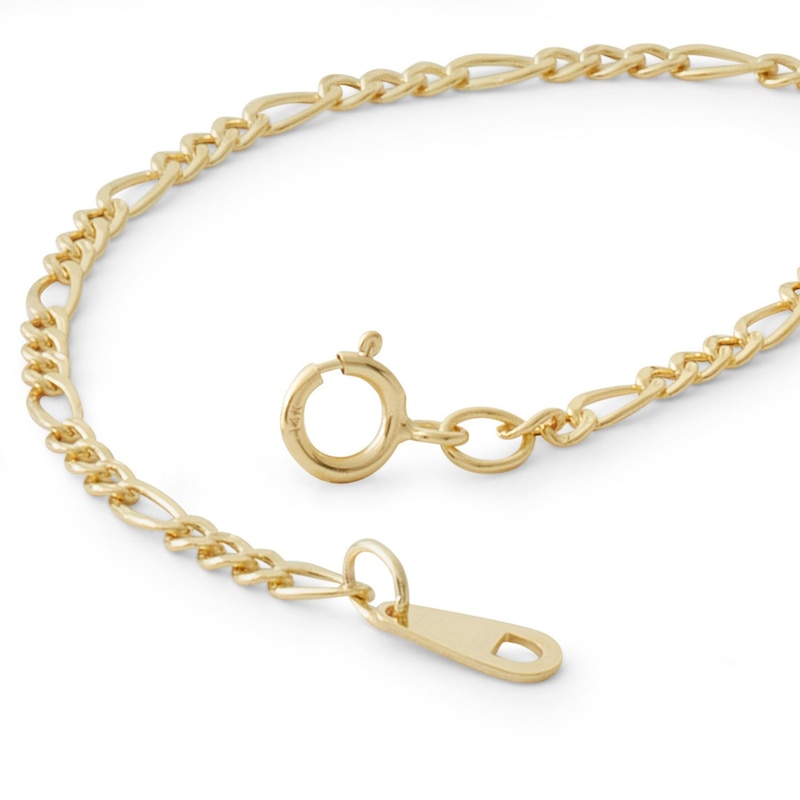 Child's 050 Gauge Figaro Chain Bracelet in 14K Hollow Gold - 5.5"