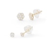 Thumbnail Image 0 of 3mm Cubic Zirconia and Flower Cluster Stud Earrings Set in 10K Gold