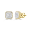 Thumbnail Image 0 of 10K Solid Gold 1 CT. T.W. Diamond Cushion Frame Studs