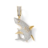 Thumbnail Image 0 of 1/3 CT. T.W. Diamond Shark Necklace Charm in 10K Gold