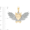 Thumbnail Image 1 of 1/10 CT. T.W. Diamond Open Winged Owl Necklace Charm in Sterling Silver with 14K Gold Plate