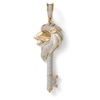 Thumbnail Image 0 of 1/2 CT. T.W. Diamond Lion Key Necklace Charm in 10K Gold
