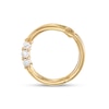 Thumbnail Image 0 of 14K Semi-Solid Gold CZ Three Stone Nose Ring - 5/16"