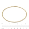 Thumbnail Image 2 of Made in Italy 080 Gauge Hollow Cuban Curb Chain Anklet in 10K Gold - 10"