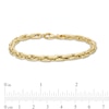 Thumbnail Image 1 of 4mm Chain Link Bracelet in 10K Hollow Gold - 7.5"