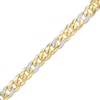 Thumbnail Image 0 of 7mm Cubic Zirconia Curb Chain Bracelet in 10K Hollow Gold - 8.5"