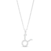 Thumbnail Image 0 of Cubic Zirconia Dainty Taurus Symbol Pendant Necklace in Solid Sterling Silver