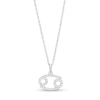 Thumbnail Image 0 of Cubic Zirconia Dainty Cancer Symbol Pendant Necklace in Sterling Silver