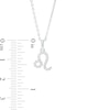 Thumbnail Image 1 of Cubic Zirconia Dainty Leo Symbol Pendant Necklace in Solid Sterling Silver