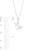 Thumbnail Image 1 of Cubic Zirconia Dainty Capricorn Symbol Pendant Necklace in Sterling Silver