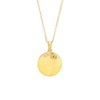 Thumbnail Image 1 of Diamond Accent Aries Zodiac Disc Necklace in Sterling Silver with 14K Gold Plate - 18"