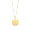 Thumbnail Image 0 of Diamond Accent Cancer Zodiac Disc Necklace in Sterling Silver with 14K Gold Plate - 18"
