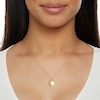 Thumbnail Image 2 of Diamond Accent Cancer Zodiac Disc Necklace in Sterling Silver with 14K Gold Plate - 18"