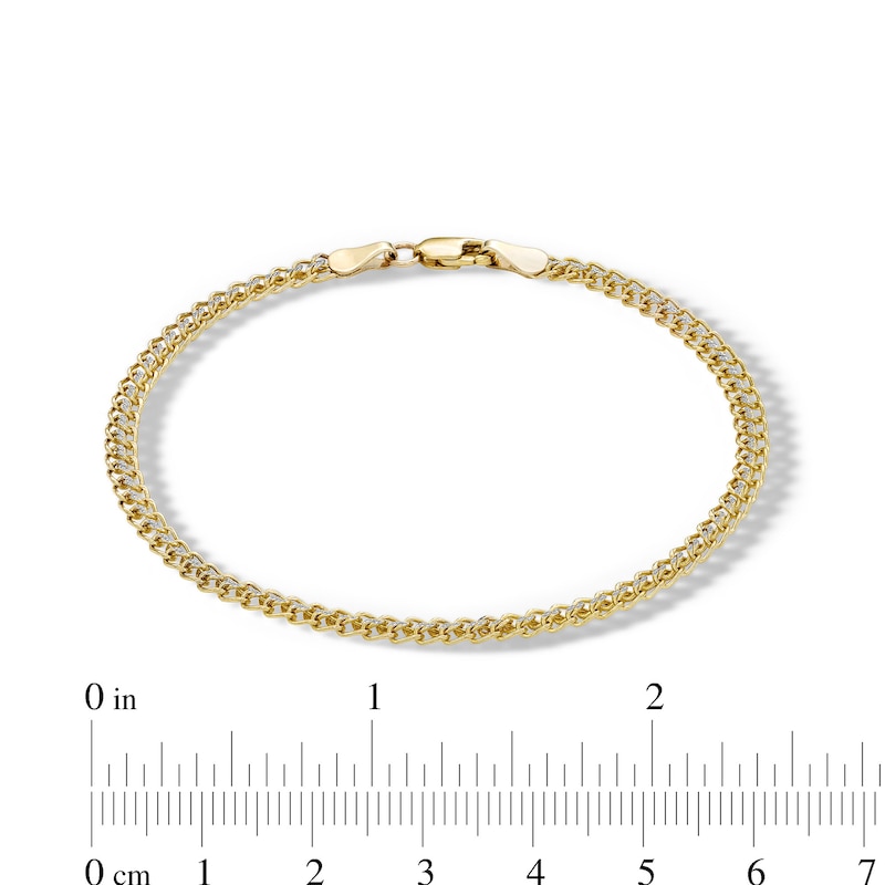 10K Hollow Gold Curb Chain Bracelet