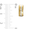 Thumbnail Image 1 of Two-Tone Mirror Finish Huggie Hoop Earrings in 10K Gold