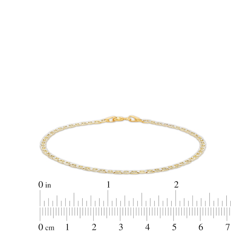 Made in Italy 2.5mm Diamond-Cut Mariner Chain Bracelet in 10K Semi-Solid Gold - 7.5"