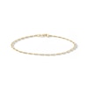 Thumbnail Image 0 of 10K Solid Gold Figaro Bracelet Made in Italy
