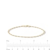 Thumbnail Image 2 of 10K Solid Gold Figaro Bracelet Made in Italy