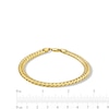 Thumbnail Image 2 of 10K Semi-Sold Gold Tight Curb Chain Bracelet
