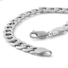 Thumbnail Image 1 of 10K Hollow White Gold Curb Chain Bracelet - 8.5"