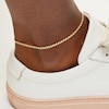 Thumbnail Image 1 of ​​​​​​​10K Hollow Gold Mariner Chain Anklet Made in Italy - 9"