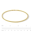Thumbnail Image 1 of ​​​​​​​10K Hollow Gold Rope Chain Anklet - 10"