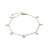 Thumbnail Image 0 of ​​​​​​​10K Solid Gold Roses Chain Anklet Made in Italy - 9"