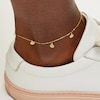 Thumbnail Image 1 of ​​​​​​​10K Solid Gold Roses Chain Anklet Made in Italy - 9"