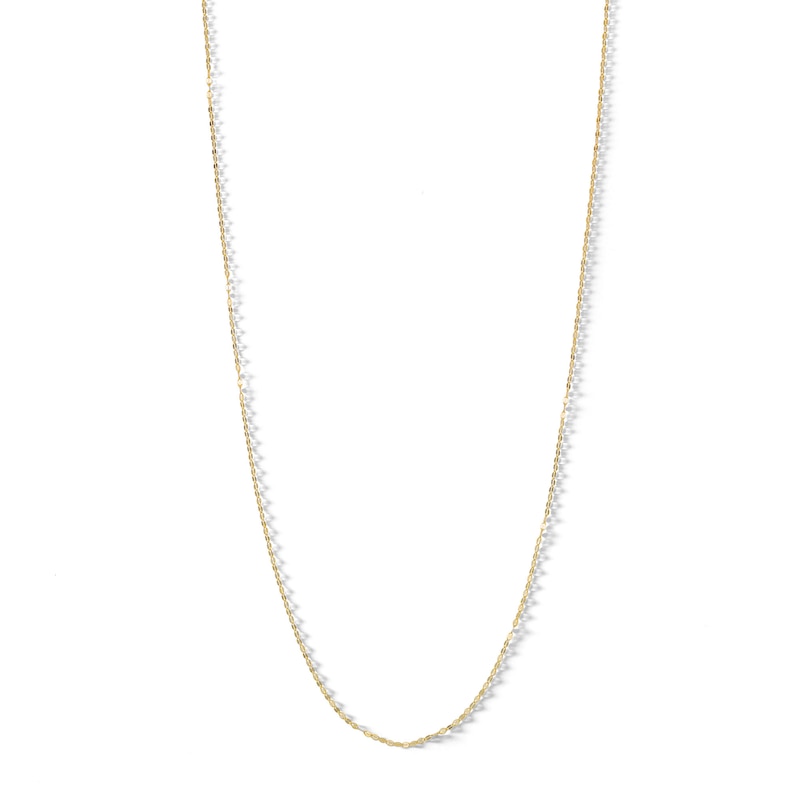 10K Solid Gold Mirror Chain Made in Italy - 20"