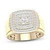 Thumbnail Image 0 of ​​​​​​​​​​​​​​10K Solid Gold 1 CT. T.W. Lab-Created Diamond Double Halo Ring