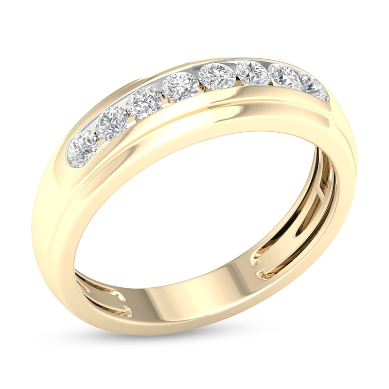 ​​​​​​​​​​​​​​10K Solid Gold 1/2 CT. T.W. Lab-Created Diamond Eight Stone Ring