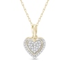 Thumbnail Image 0 of 10K Solid Gold 1/10 CT. T.W. Diamond Heart Pendant Necklace - 18"